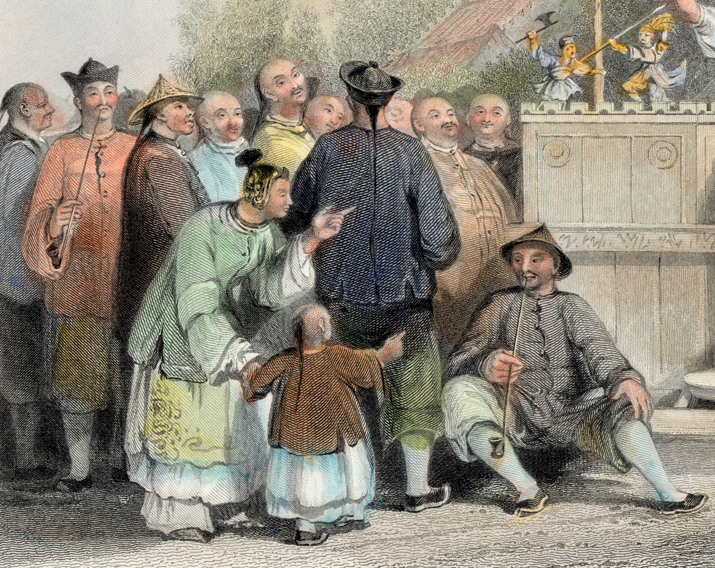 DIGITAL DOWNLOAD - Raree Show (Puppet Show) at Lin-sin-choo, China - From 1842 China Views