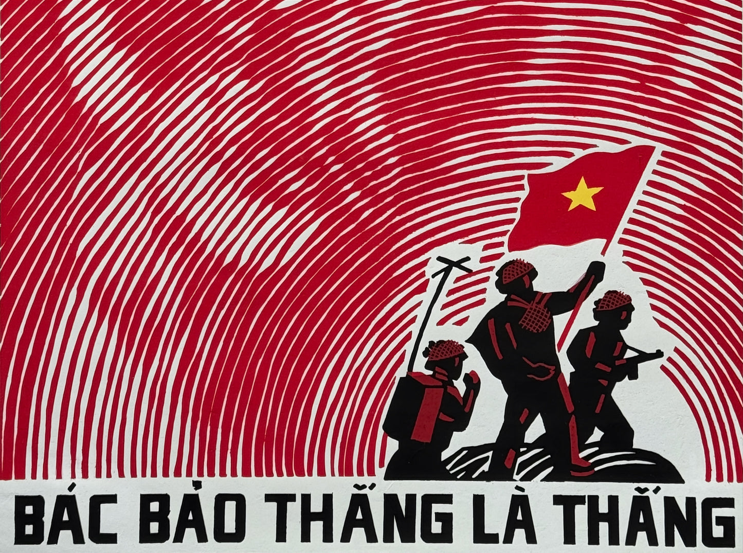 Vietnamese Propaganda Poster - "Uncle Ho" - Political Art