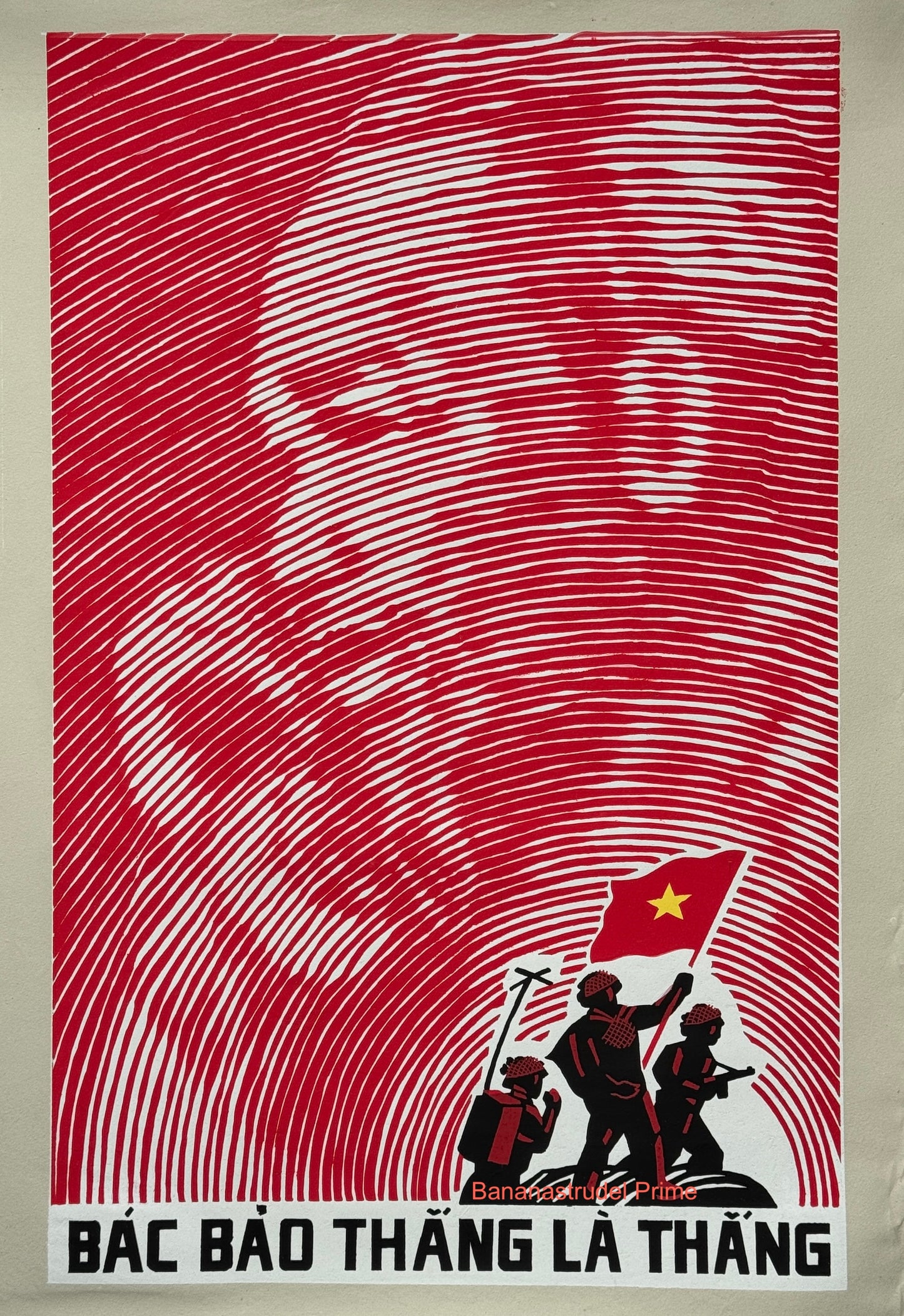 Vietnamese Propaganda Poster - "Uncle Ho" - Political Art