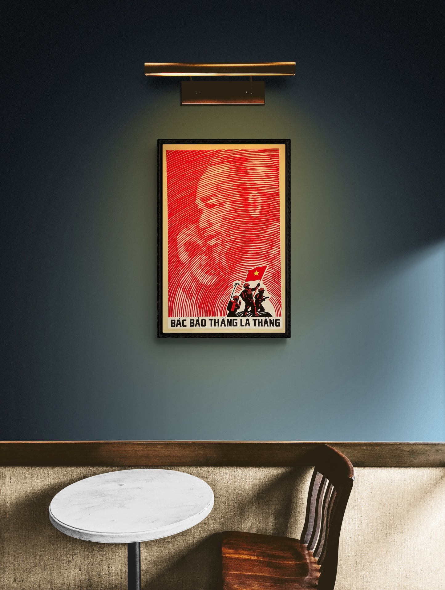 Vietnamese Propaganda Poster - "Uncle Ho" - Political Art