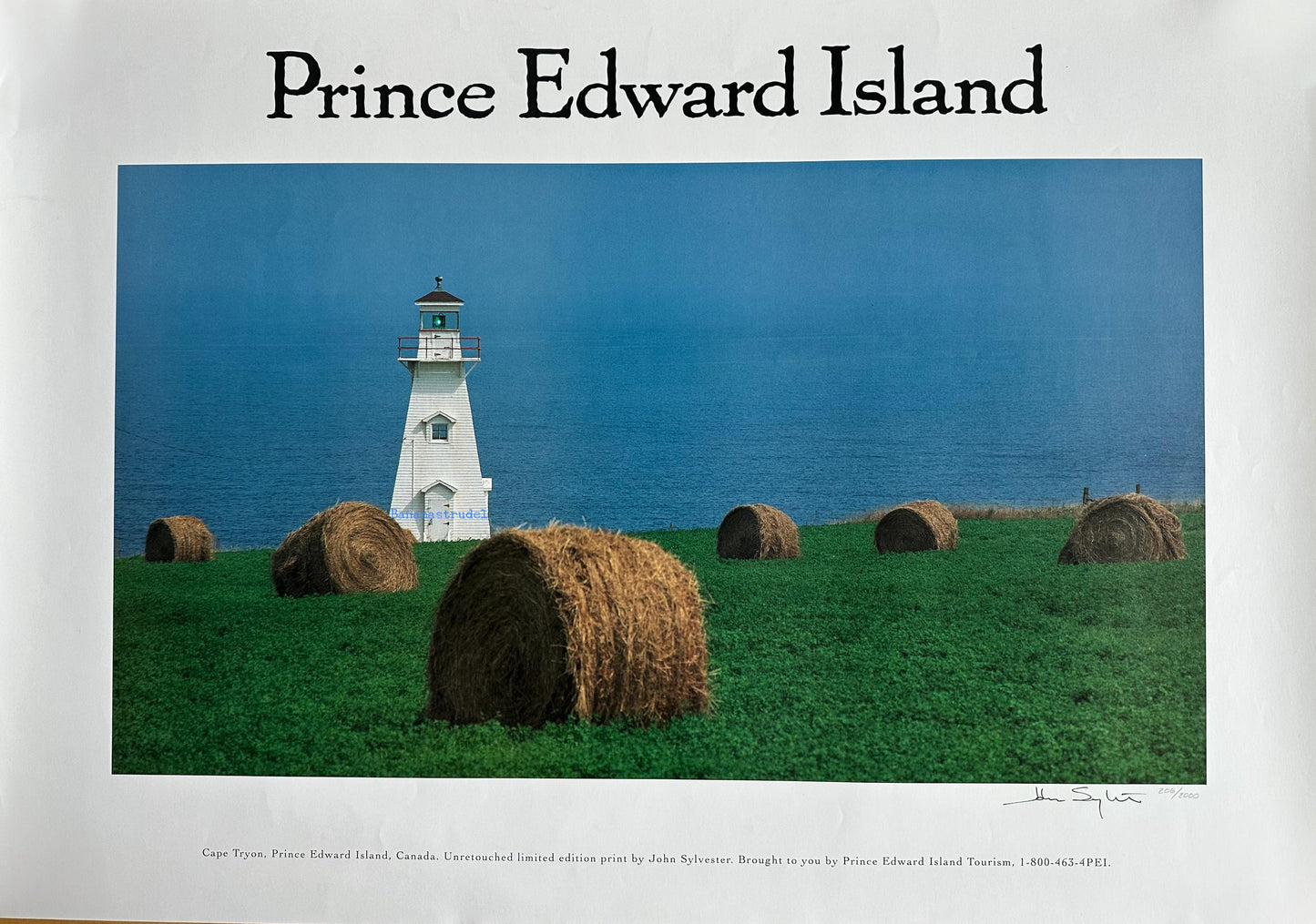 Vintage Poster of Cape Tryon Lighthouse, Prince Edward Island - Hay - Canadiana  Limited Edition Numbered Print John Sylvester - PEI Tourism