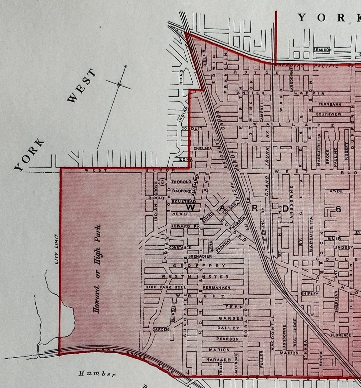 1915 Vintage Map of Parkdale, Toronto, Ontario - 11 x 14 inch High-resolution Reproduction - Giclée