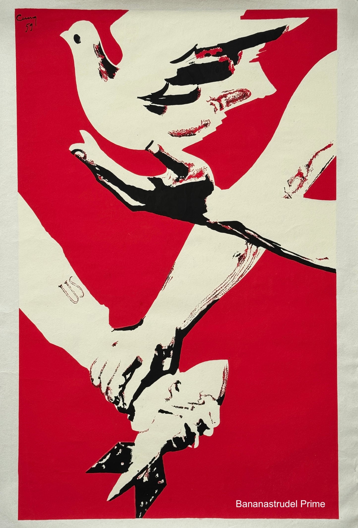Vietnamese Propaganda Poster - War and Peace - Political Art