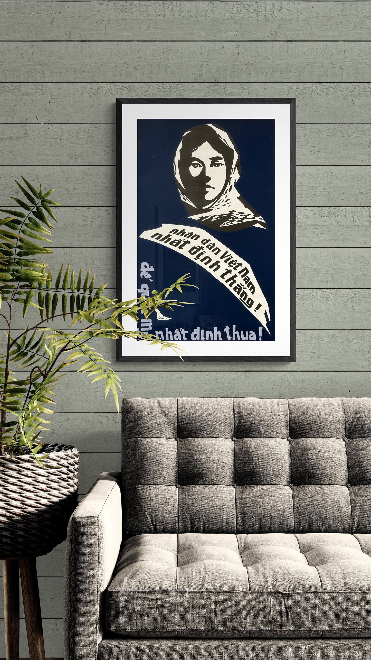 Vietnamese Propaganda Poster - Determined to Win - Political Art