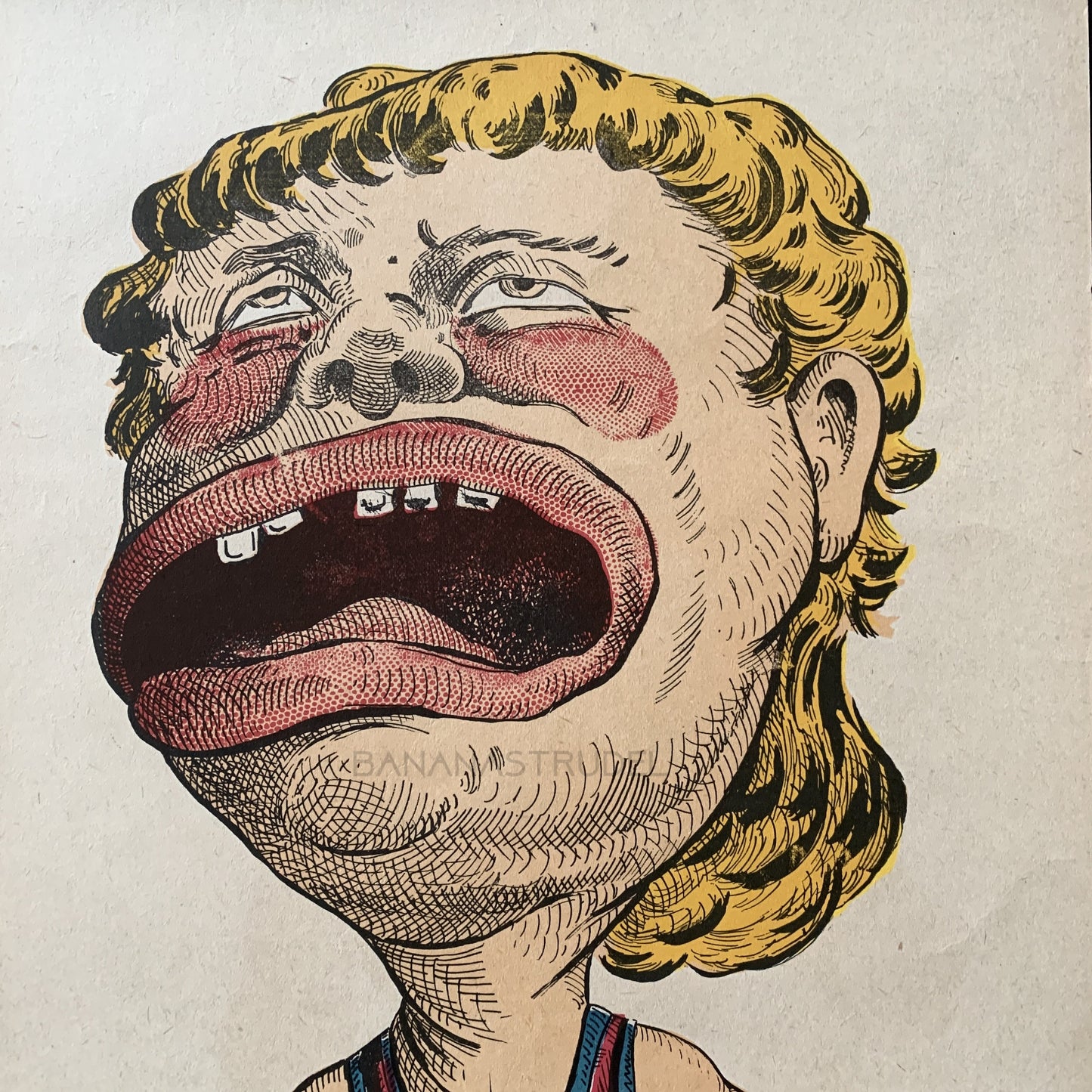 Very Rare Large Antique Penny Dreadful / Vinegar Valentine / 1850s - 1890s Insult - Nightingale - Toothless - Ugly Woman